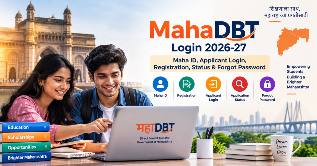 MahaDBT Login 2026-27- Maha ID, Applicant Login, Registration, Status & Forgot Password