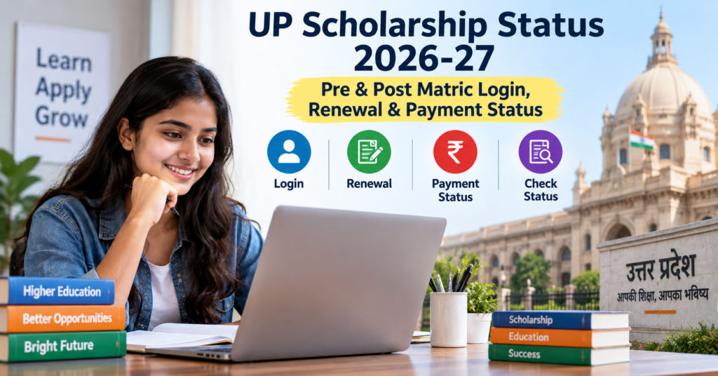 UP Scholarship Status 2026-27: Pre & Post Matric Login, Renewal & Payment Status